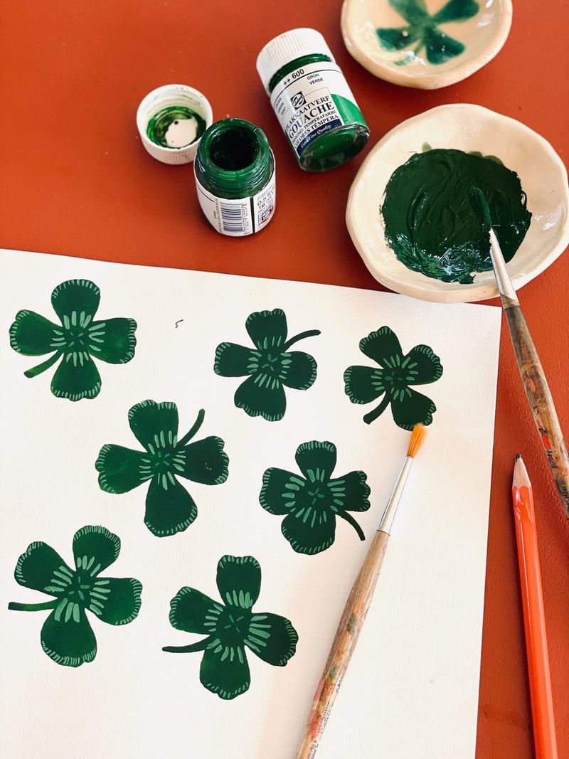 Behang Meet me at the Wall - Lucky Clover - Green - Joëlle Wehkamp