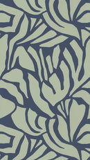 Wallpaper Meet Me at the Wall - Flow Grean 3 - Sabine van Vessem