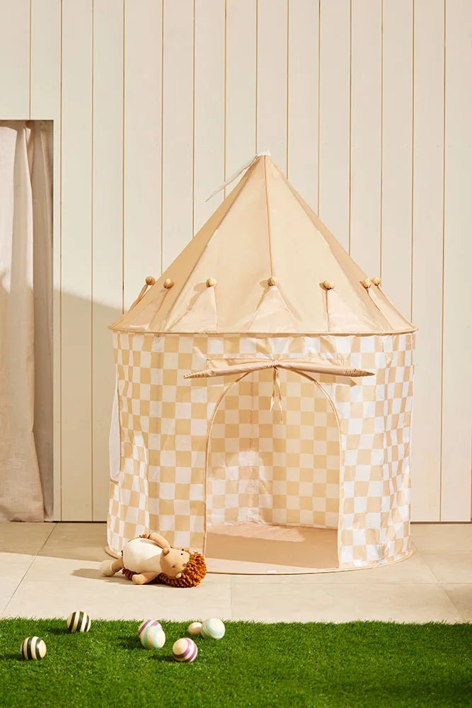 Kid's Concept beige checkered play tent