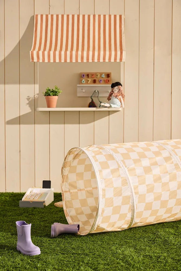 Kid's Concept Play tunnel beige checked