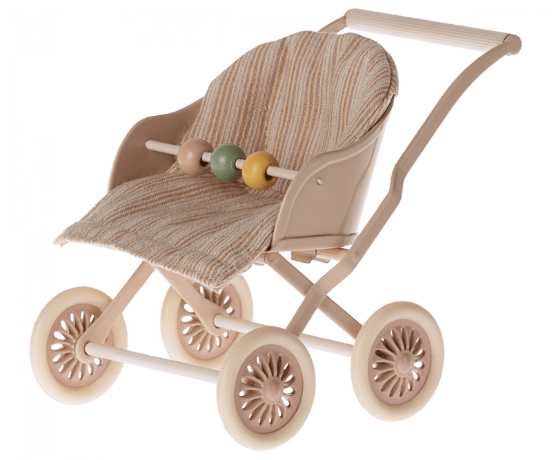 Maileg Wandelwagen Roze Baby Muis