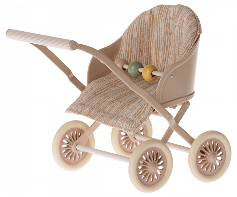 Maileg Wandelwagen Roze Baby Muis