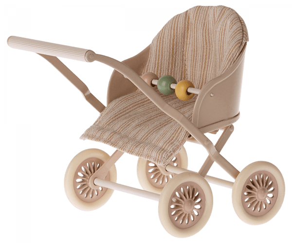 Maileg Wandelwagen Roze Baby Muis