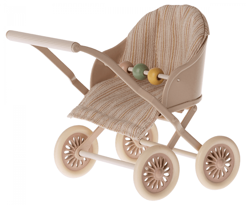 Maileg Wandelwagen Roze Baby Muis