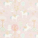 Majvillan unicorn behang voor de kinderkamer roze meisjes 