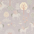 Majvillan unicorn behang voor de kinderkamer lila meisjes 