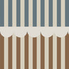 Behangstaal Dekornik – behang rustiek strepen Bruin / Blauw