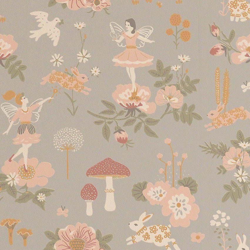  Wallpaper Sample Majvillan Old Garden - Gentle Blue 