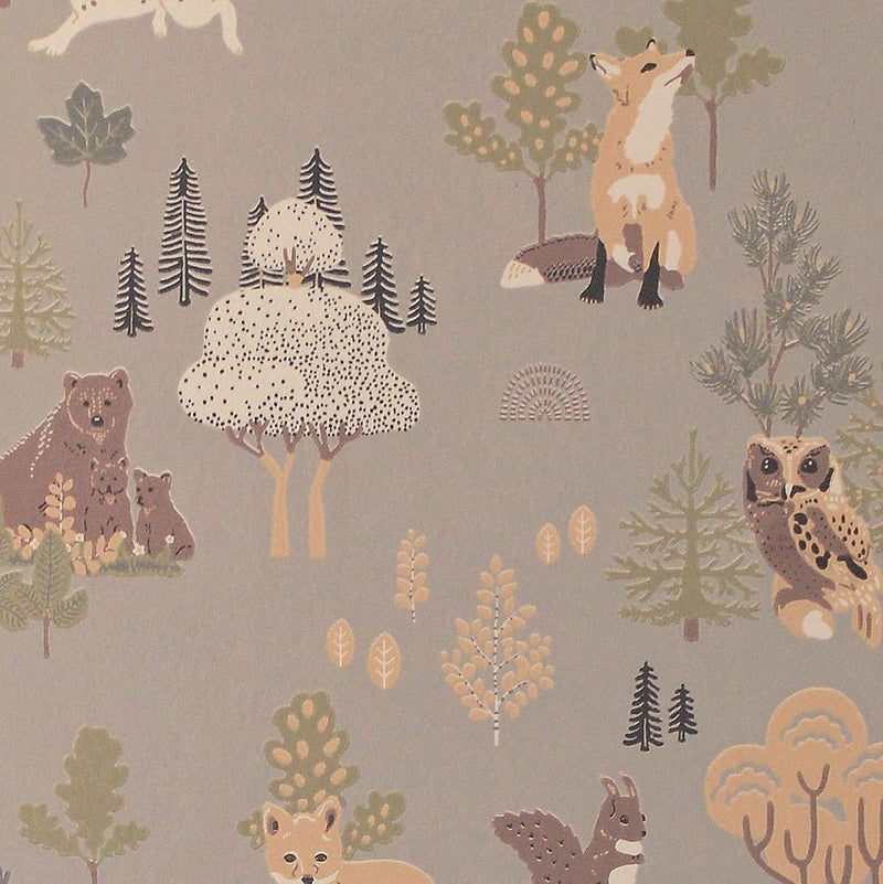 Wallpaper sample Majvillan Deep Forest - Mystic Gray