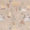 Wallpaper sample Majvillan Deep Forest - Soft Beige