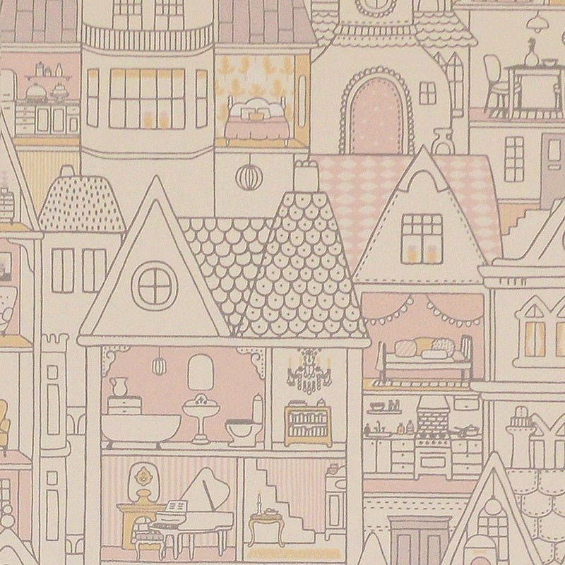 Wallpaper sample Majvillan Dollhouse - Soft Wool White