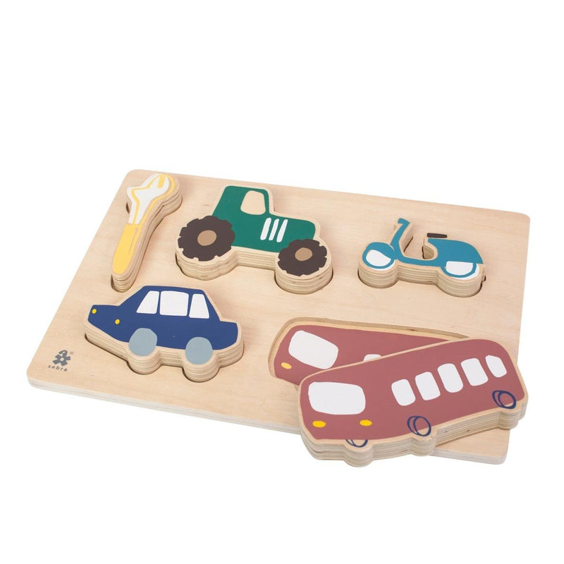 Puzzel Little Driver Hout Sebra - Kidsbarn