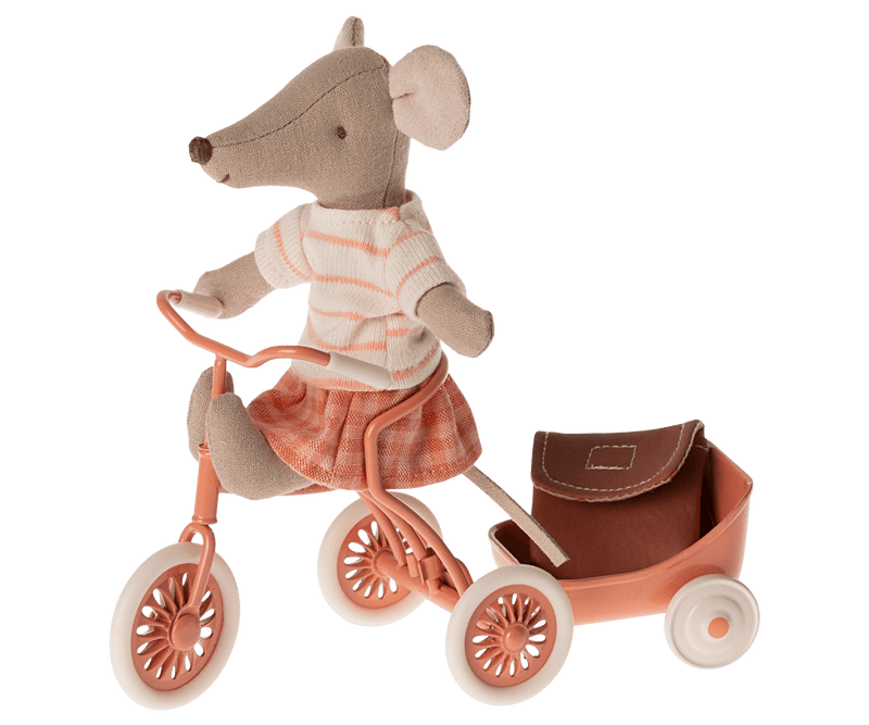  Maileg Dollhouse Tricycle - Big Sister - Coral 