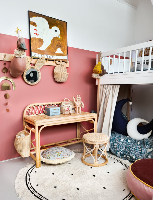 Leo & Moon Exclusive © rattan children's desk with stool