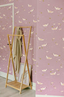 Carta da parati Incontriamoci al Muro - Papere Malva - Lotte Dirks