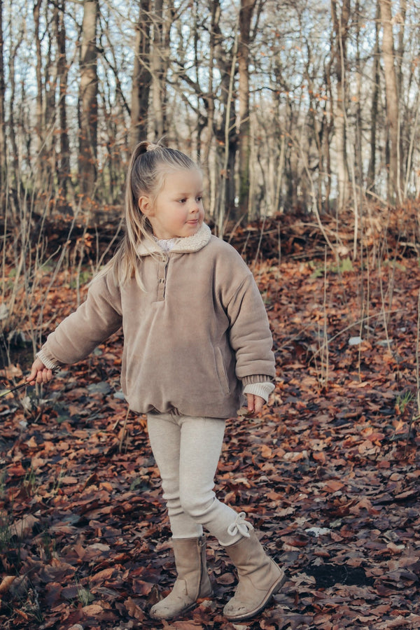 Two you label - Gerippter Pullover/Jacke - Taupe