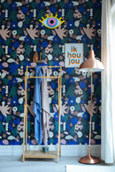 Behang Meet Me at the Wall -  Flowerplay Dark - Naturel Noord