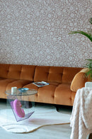 Wallpaper Meet Me at the Wall - Flowerfield Warm Taupe - Natural North