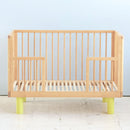 KARL & FRIC NOX COT 60X120CM + Rail junior% Set - Bois naturel et jaune