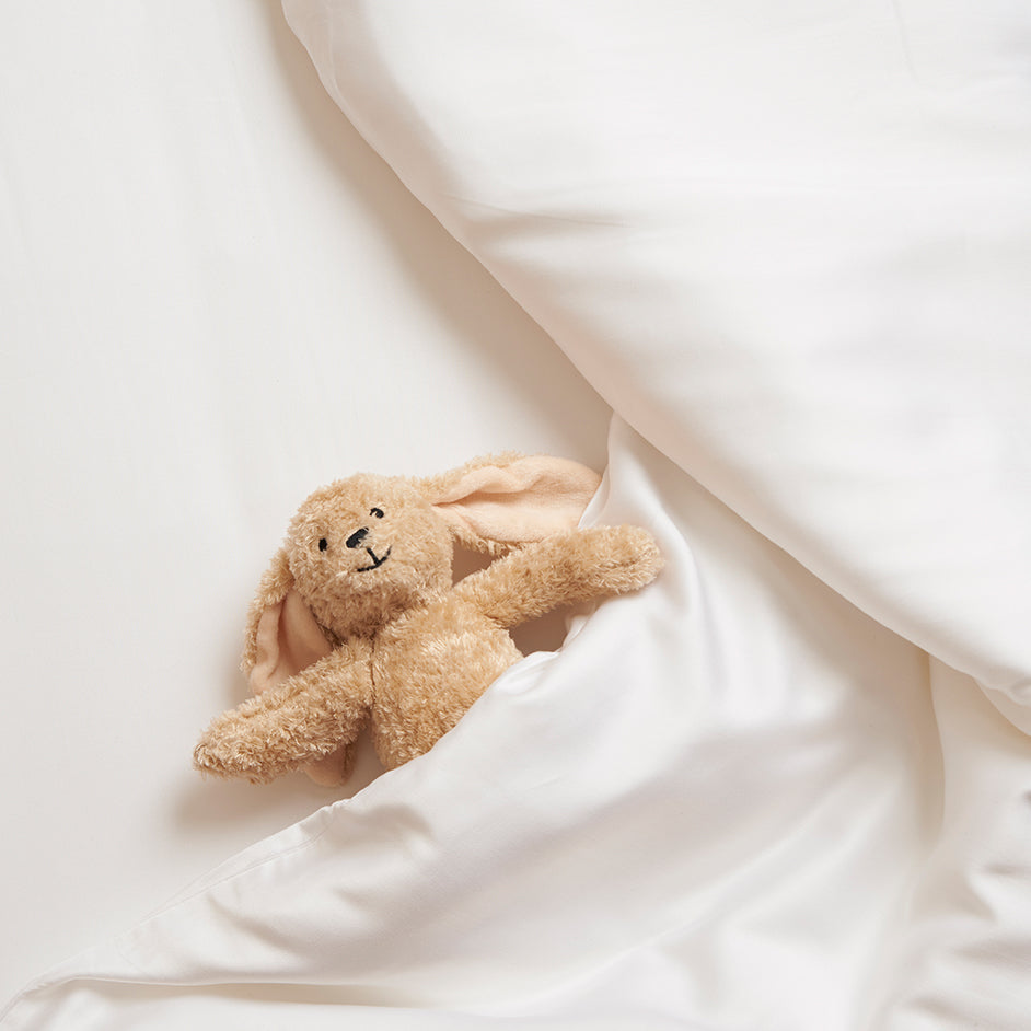 Bambini - Lenzuolo con angoli TENCEL™ Raso Bianco