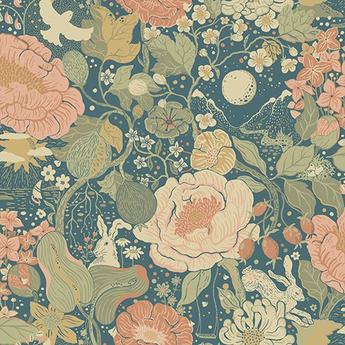 Wallpaper sample Midbec - Växa - Dark Blue 63013