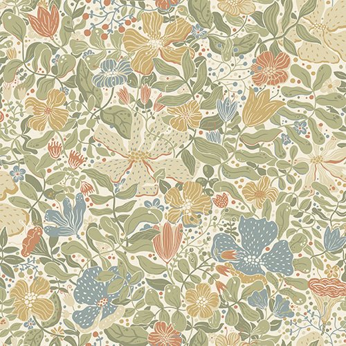 Wallpaper sample Midbec - Midsommar Multi Green