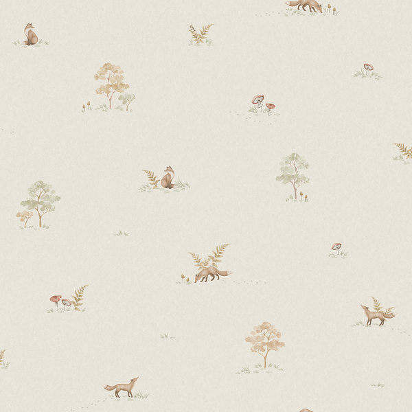  Boråstapeter Wallpaper Newbie - Little Fox - Beige 