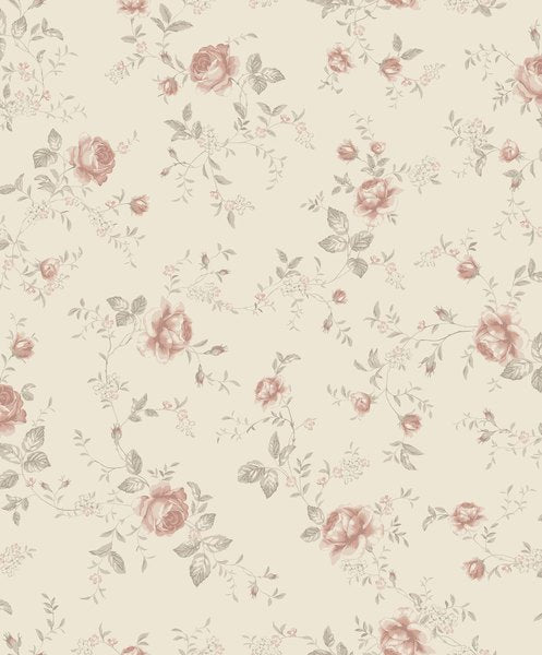  Boråstapeter Wallpaper Newbie - Rose Garden - Beige