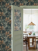 Borå -Stapeter Wallpaper Newbie - Jungle Friends - Dark Blue