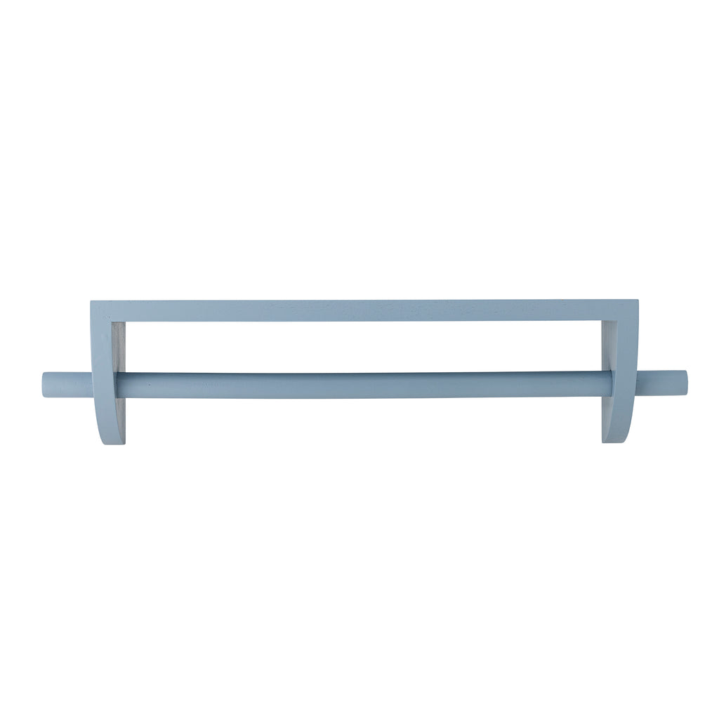 Mingus Shelf Bloomingville Mini blauwe wandplank met kledingroede