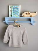 Mingus Shelf Bloomingville Mini blauwe wandplank met kledingroede
