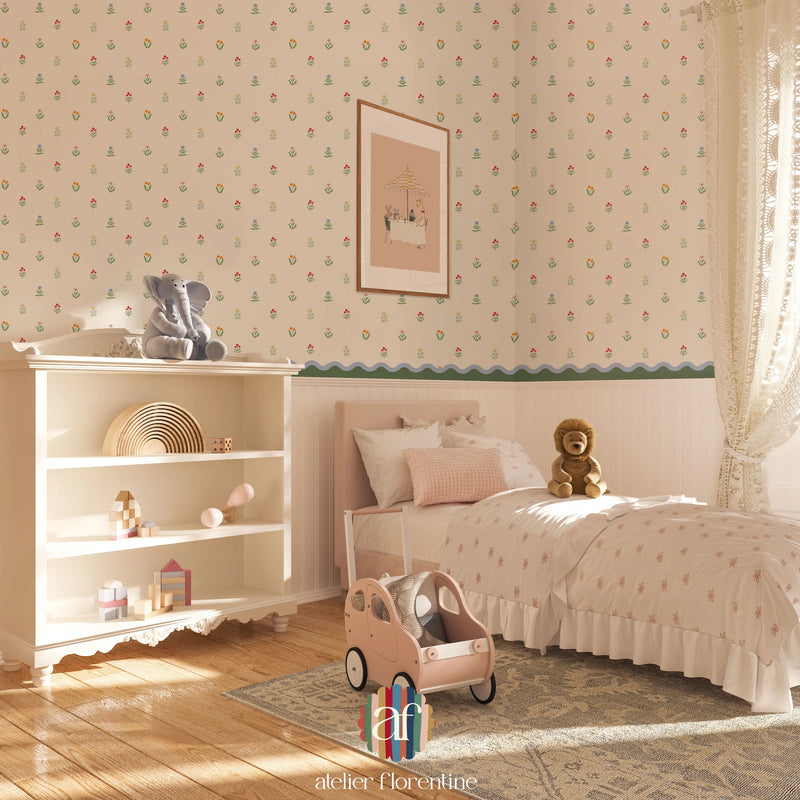 Behang Atelier Florentine - Flower Garden - Cream