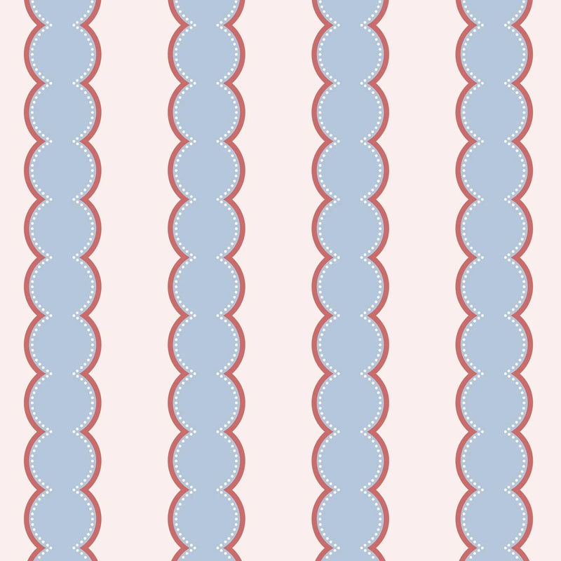 Wallpaper Atelier Florentine - Bobbin Stripes - Blue