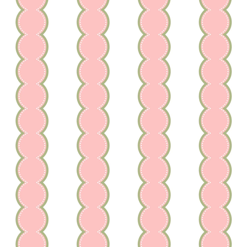 Wallpaper Atelier Florentine - Bobbin Stripes - Pink