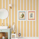 Wallpaper Atelier Florentine - Bobbin Stripes - Yellow