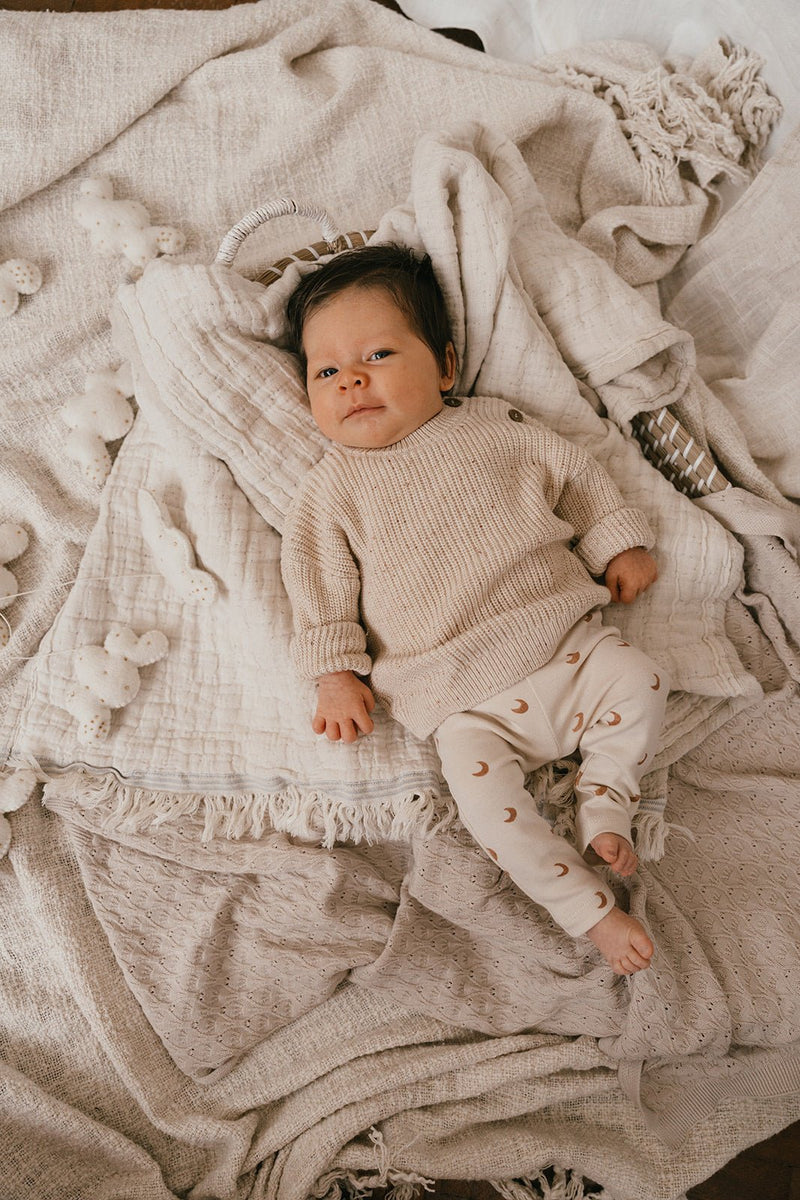 A Tiny Story - Baby pullover/sweater - Ecru Melange