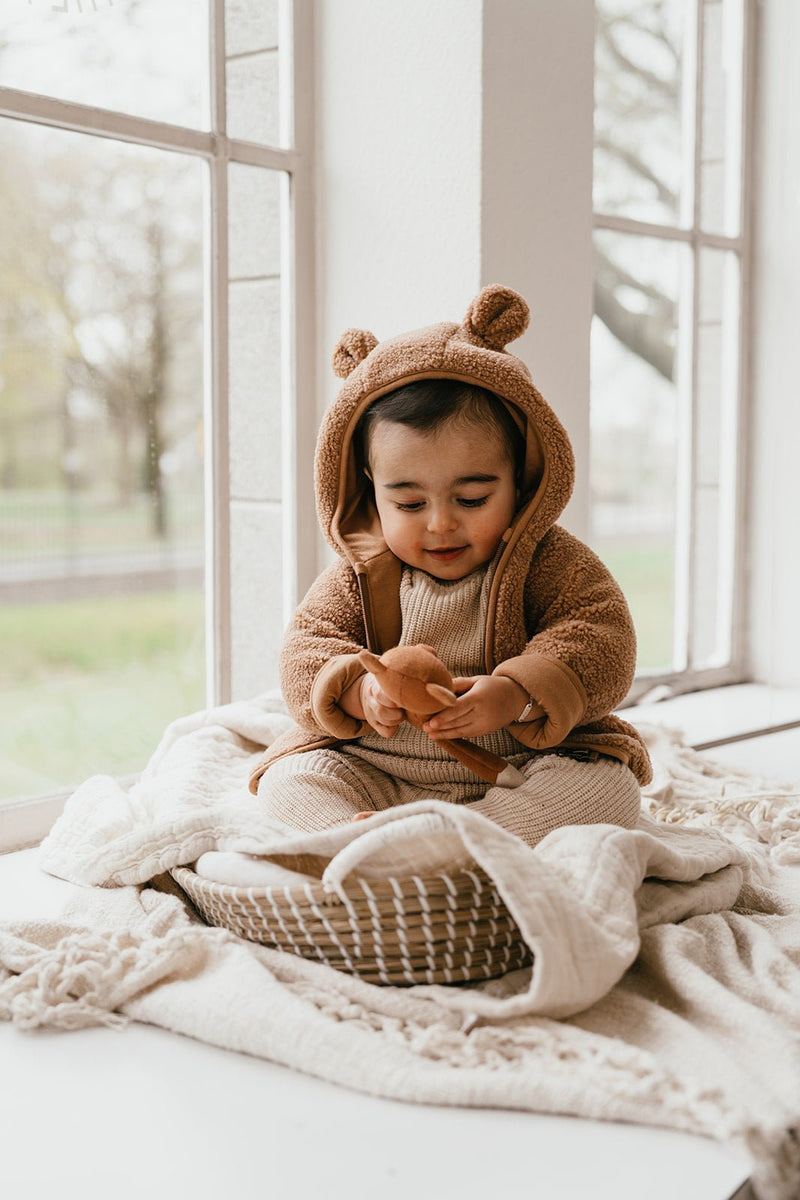 A Tiny Story - Baby teddy jacket - Mocha