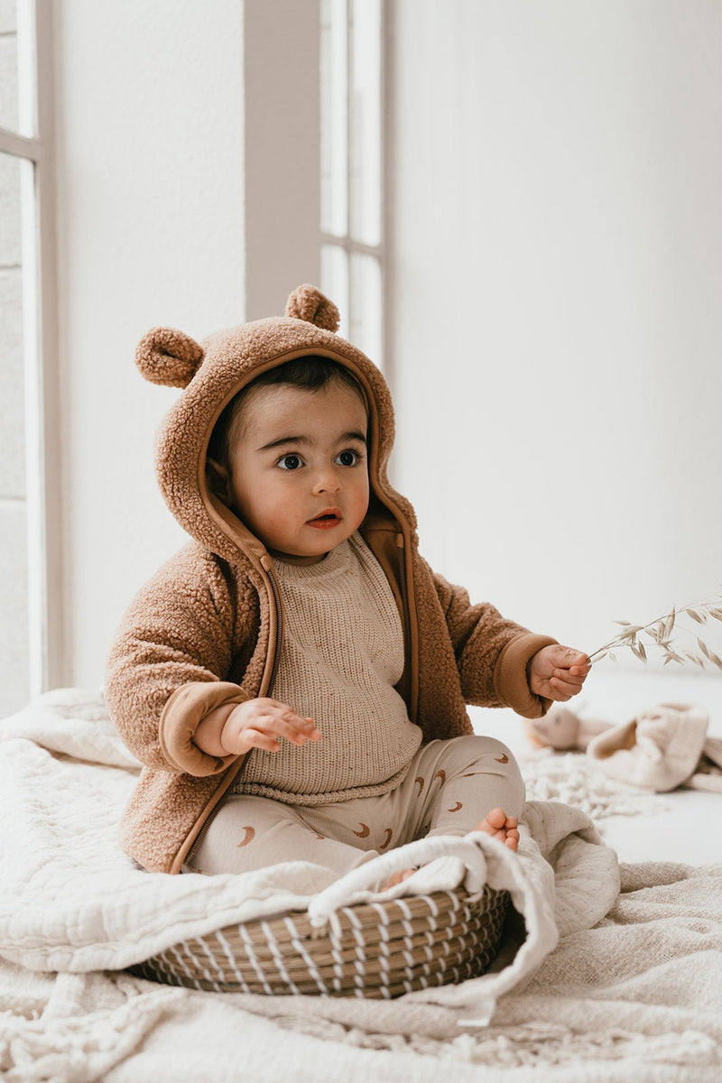 A Tiny Story - Baby teddy jacket - Mocha