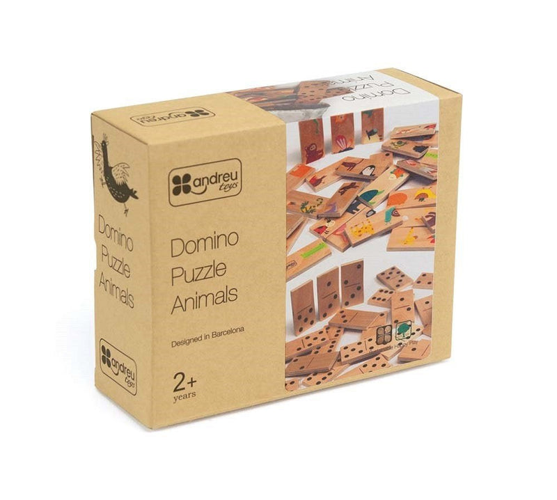 Andreu Toys Domino Dieren Puzzel