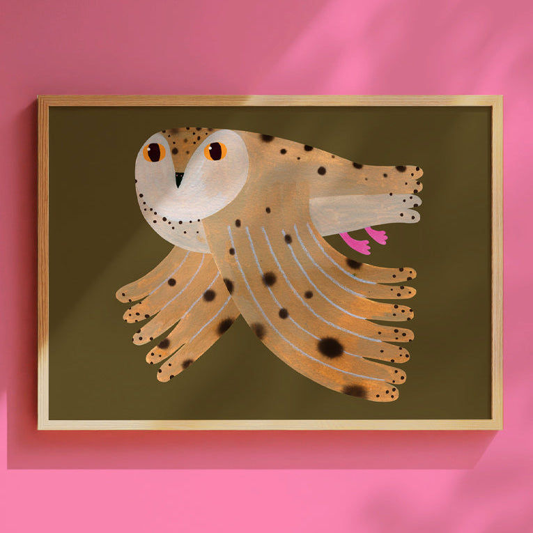 Owl Fern Poster – Aniek Bartels | Limited Edition A3 