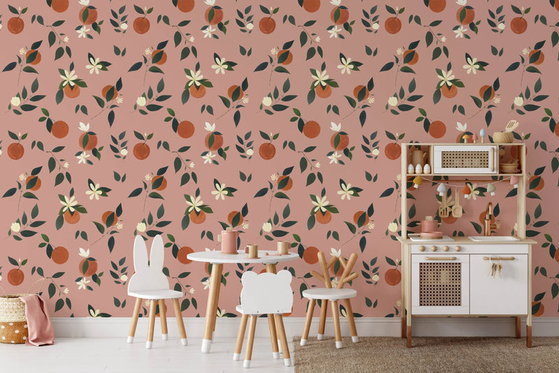 Tapete Atelier Florentine - Orangen Pink