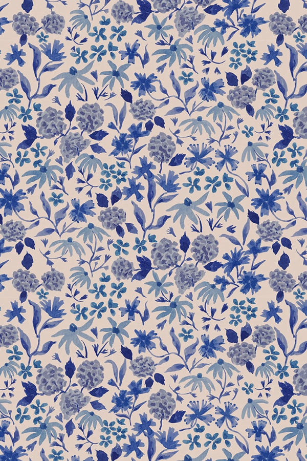  Atelier Florentine Wallpaper - Blue Flowers