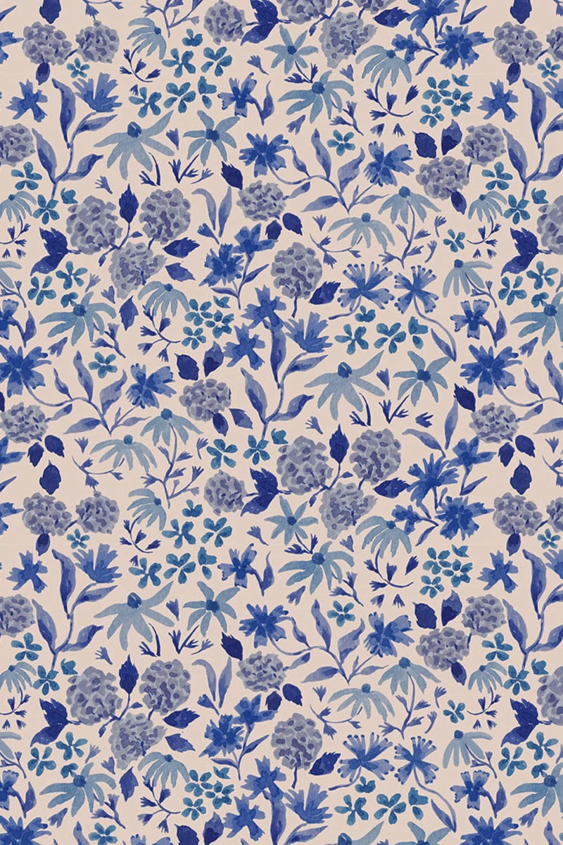 Tapete Atelier Florentine - Blumen Blau