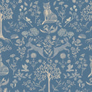 Behangstaal Atelier Florentine - Bosdieren Blauw
