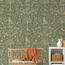 Behangstaal Atelier Florentine - Bosdieren Groen