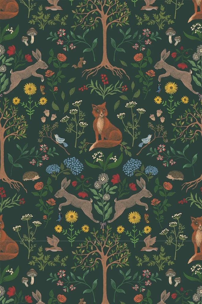  Wallpaper sample Atelier Florentine - Forest Animals multi 