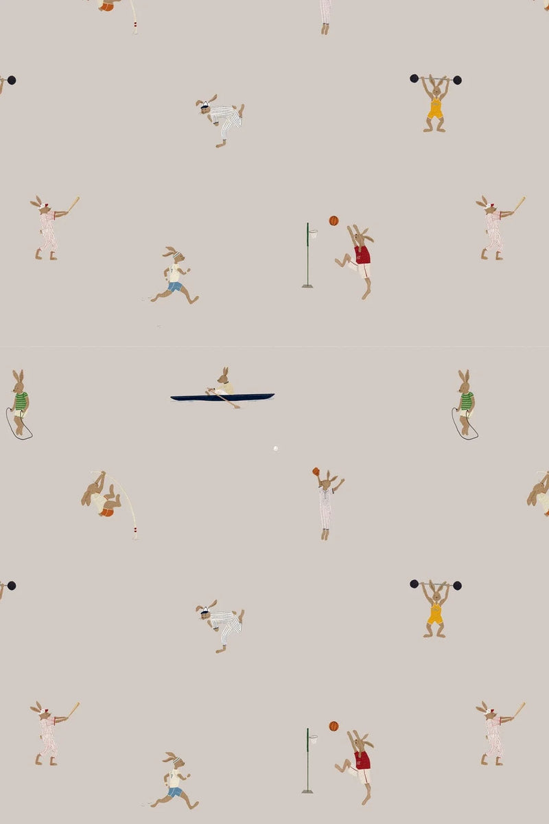  Wallpaper sample Atelier Florentine - Rabbit gym beige