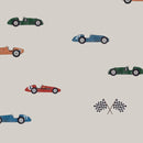 Behangstaal Atelier Florentine - Raceauto's creme