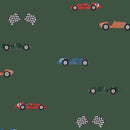 Behangstaal Atelier Florentine - Raceauto's groen