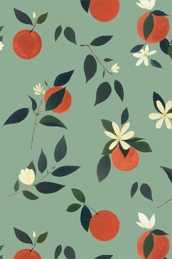 Wallpaper sample Atelier Florentine - Oranges Green